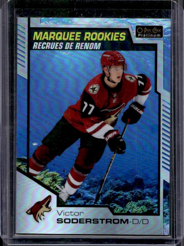 2020-21 O-Pee-Chee Platinum Victor Soderstrom Aquamarine RC #/499 Coyotes