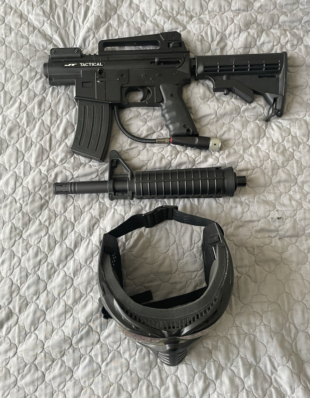 JT Tactical Paintball Marker Package w/ Mask/Goggles & Barrel Shroud