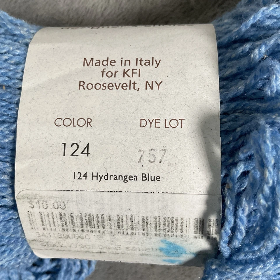 Elsebeth Lavold Silky Wool Yarn Lot Of 3 Skeins 124 Hydrangea Blue Dye Lot 757 - Image 3 of 4