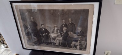 THE FIRST READING OF THE EPANCIPATION PROCLAMATION BEFORE THE CABINET, ENGRAVING