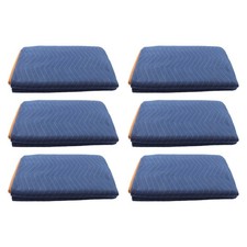 72"X 80" Moving Blankets 6pcs Heavy Duty 4.4lbs Each 3 Elastic Rubber Band