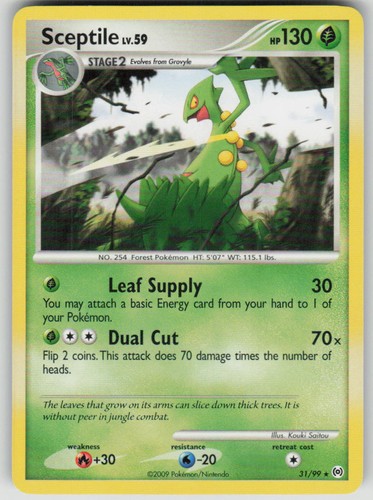Pokemon TCG Sceptile (31) Rare Arceus 31/99