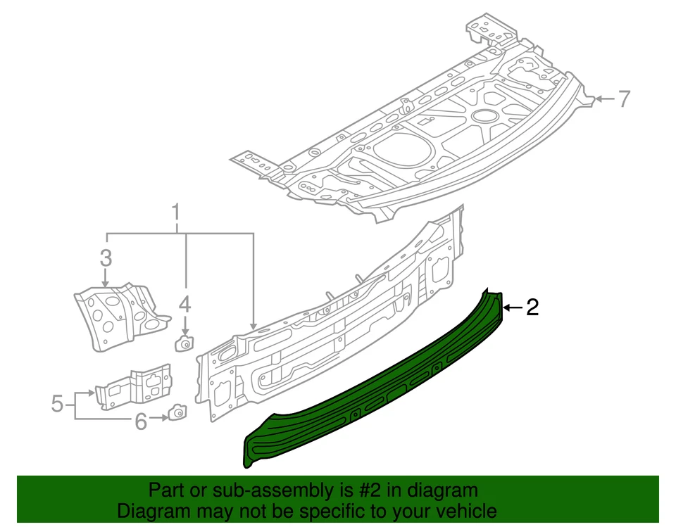 Corpo traseiro Audi genuíno reforçado 8V5-813-307 - Imagem 2 de 2