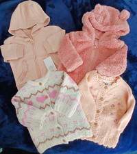 Cosy bundle jackets & cardigans, baby girl 0-3 months, TU George F&F, inc BNWT