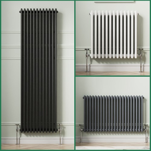 Traditional 2 3 4 Column Cast Iron Vintage Style Radiator Vertical ...