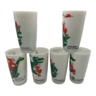 Hazel Atlas VTG Milk Glass Tumblers Promotional Give Aways Sinclair Oil and Gas