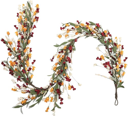 Handcrafted 6FT Fall Garland - Autumn Aesthetic for Weddings & Home Decor - Picture 3 of 9