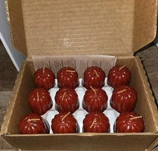 Home Interiors Spiced Pumpkin Scented 12 Candles 3.75"  New Open Box #11083