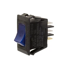 Sigma Switches Rocker Switch with Blue Light for RVs, Black