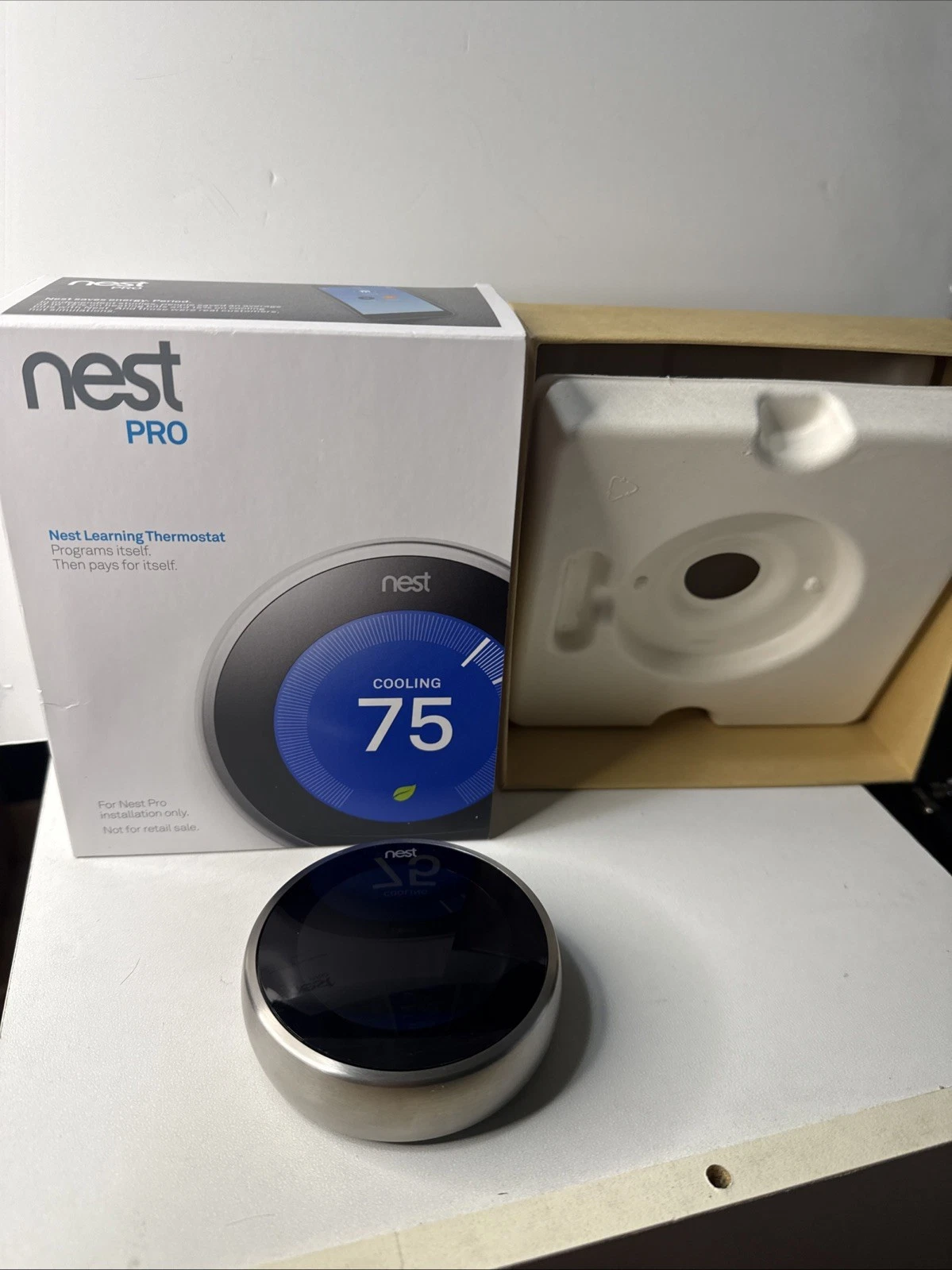Nest Pro Edition 3rd Gen Stainless Steel Programmable Thermostat No Screws