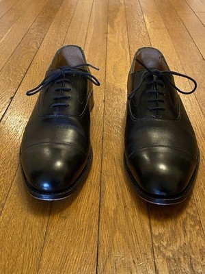 Alfred Black Cap-toe Oxfords by Joseph Cheaney (US 10D). Made In England.