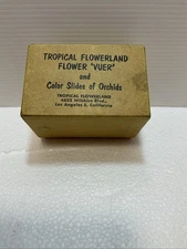 Vintage Tropical Flowerland Los Angeles Flower Vuer & 4 Slides In Box💗