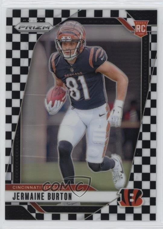 2024 Panini Prizm Rookies Black & White Checker Prizm Jermaine Burton #350 1k9t