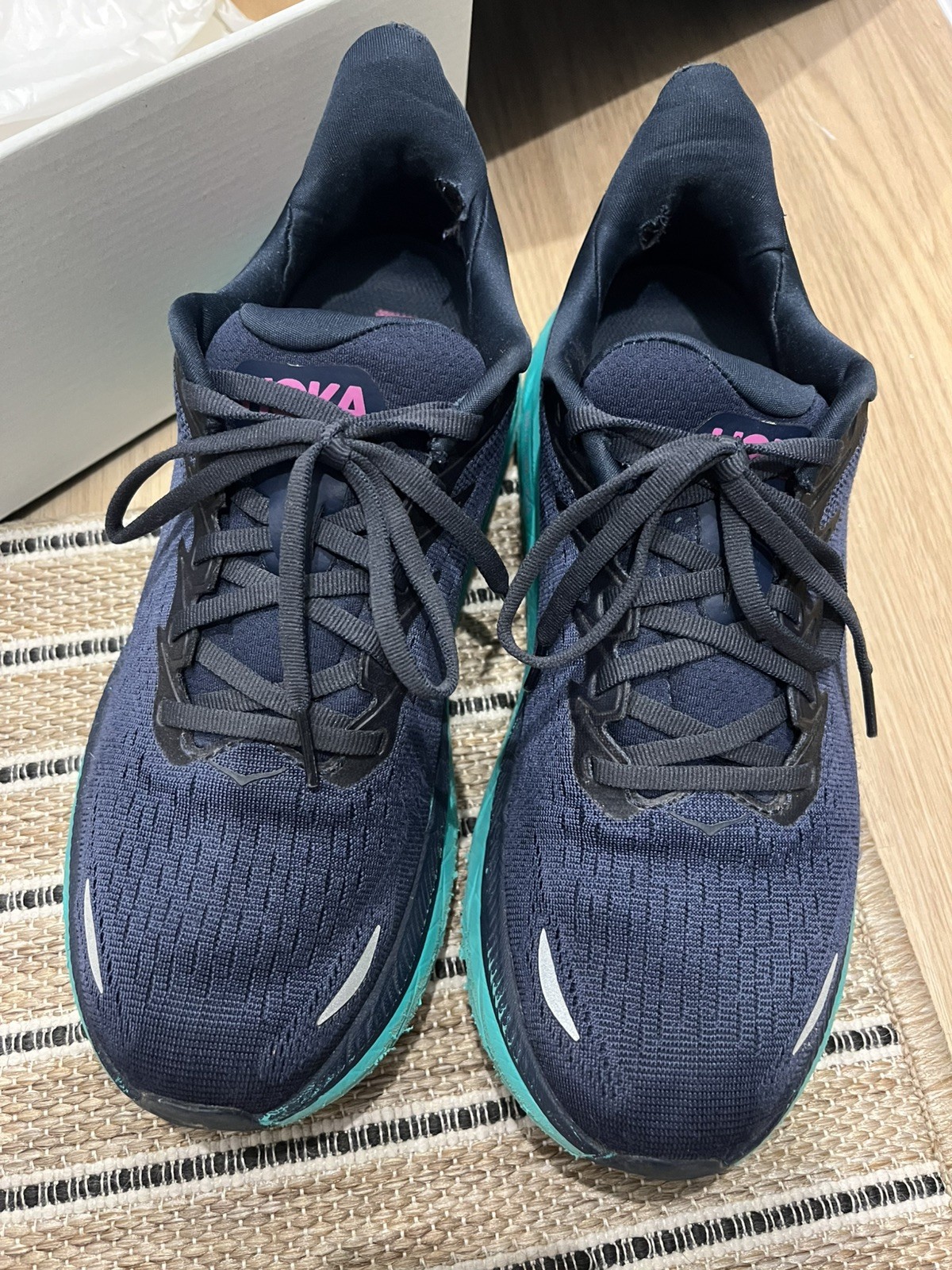 Hoka One One Clifton 8 Shoes Women Size 8.5 B Blue Green Running Sneakers thumbnail 6