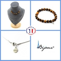 Edelsteine & Halbedelsteine Schmuckset Armband Kette 10 Perlen Tigerauge