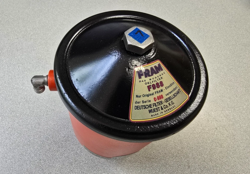 BONITO BOTE FILTRO ACEITE ORIGINAL USADO ORIGINAL PORSCHE 356 A B C SC 912 MARCO #7 Foto 2 de 4