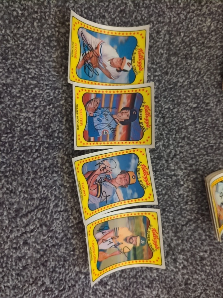 Tarjetas de béisbol 1981 Kellogs 3-D Super Stars 65 tarjetas no agrietadas Reggie, Molitor Foto 4 de 4