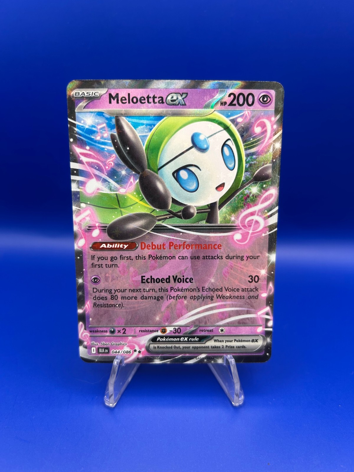Meloetta ex 44/86 - SV: Black Bolt Pokemon TCG