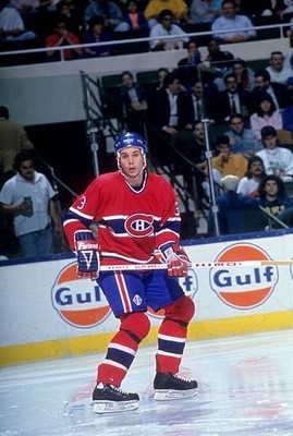 Sylvain Lefebvre Montreal Canadiens skates on the ice at an NHL ga- Old Photo 1