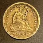 1853 Seated Liberty Quarter - Arrows and Rays - Appears VF+