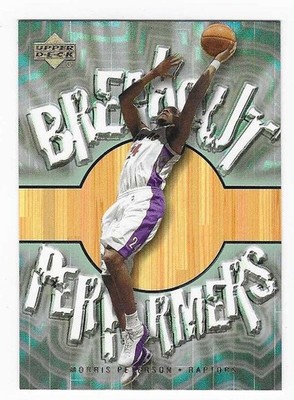 2001-02 Upper Deck Breakout Performers Morris Peterson Toronto Raptors #BP12