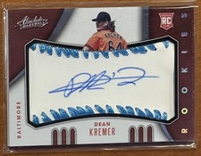 2021 Absolute Rookie Material Dean Kremer RC Signature Auto Light Blue #/30