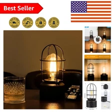 Elegant Dimmable Industrial Bedside Lamp with Touch Control - Bulb Included