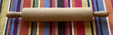 Vintage Wooden Rolling Pin, One Solid Piece, Rustic Farmhouse Grandma Chic 17.5"