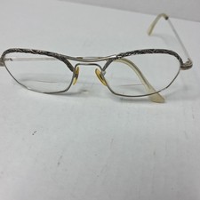 American Optical Vintage Eyeglasses 5 1/4 Silver Metal Frame 12K Gold Filled
