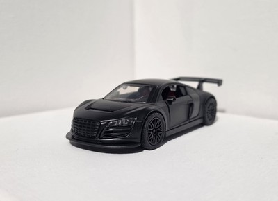 Audi R8 Black Diecast Model Car Toy w/ Opening Doors 1:36 Spoiler Red Interior