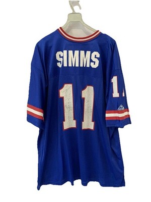 Vintage Apex One NFL New York Giants Jersey #11 Simms Blue Red White XXL 90s #21
