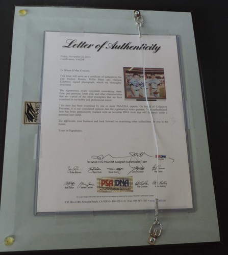 MICKEY MANTLE WILLIE MAYS HARMON KILLEBREW AUTOGRAPHED 8X10 PHOTO PSA/DNA L@@K - Picture 3 of 4