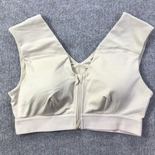 Tommie Copper Sports Bra Womens Large Zip Front Shoulder Support Activewear Gym