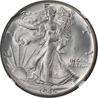 1945-P Walking Liberty Half NGC MS63 Nice Eye Appeal Nice Strike
