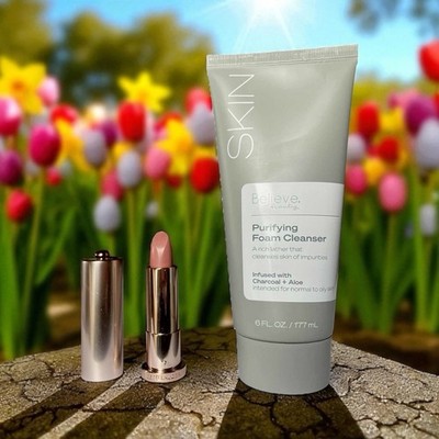 SKIN Believe Beauty Purifying Foam Cleanser With Charcoal + Aloe 6 FL Oz +