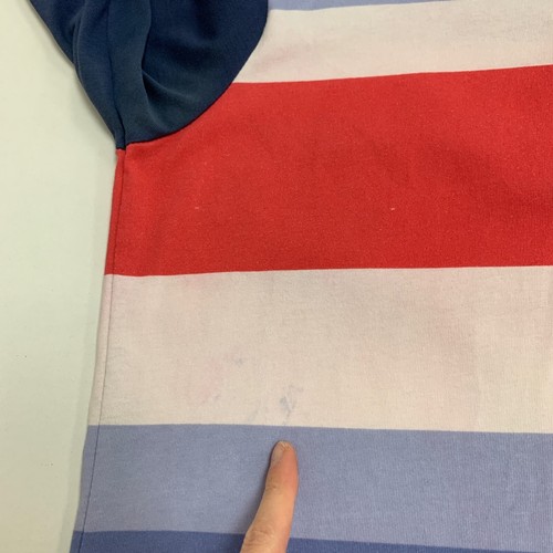 Nike Polo Shirt Womens M Medium Multi Stripe Sport Golf Quarter Sleeve Wicking - Picture 8 of 12