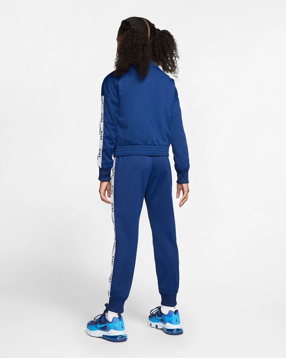 Navy blue sales nike tracksuit womens