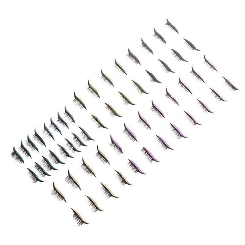 Delineador de pestañas pegatinas reutilizables pestañas postizas párpados 4 pares impermeables - Imagen 3 de 19