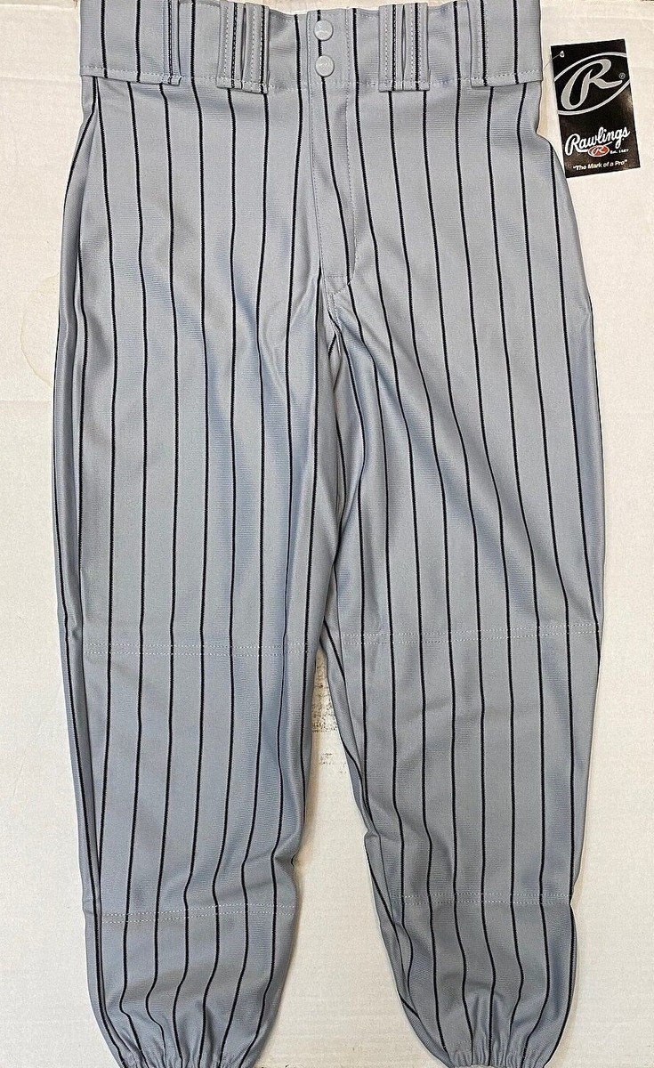 Rawlings RWSBP95 Grey/Black Pinstripe Softball Pants Adult