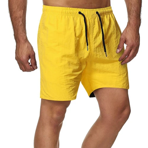 Herren Freizeit Lose Shorts Taschen Kordelzug Einfarbig Strand Basic Shorts - Bild 8 von 64