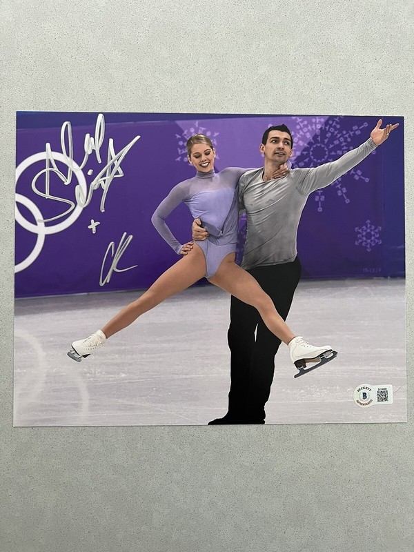 Alexa Knierim Chris Knierim autographed signed 8x10 photo Beckett BAS COA Sexy