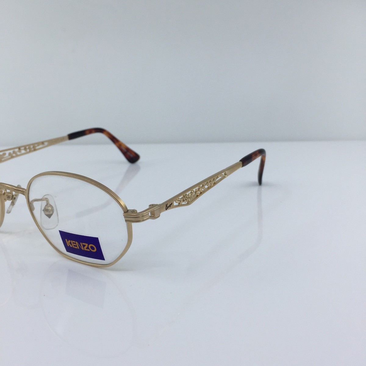 New Vintage Kenzo Eyeglasses Kenzo KE 2898 Matte Gold 50-19