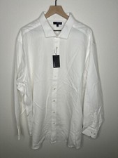 Murano Mens White Big Man Wardrobe Essentials Button Down Shirt Size 3XB NWT