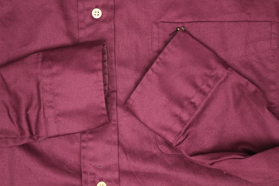 Camisa Bobby Jones Para Hombres S 15.5/34 Púrpura Sólida Cuello Abotonado Golf Bordado Foto 4 de 4