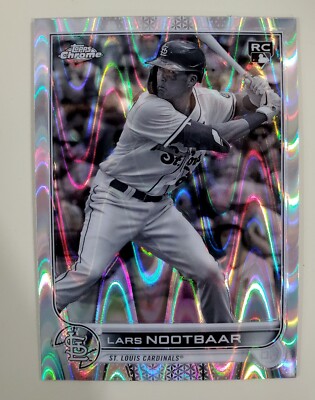 2022 Topps Chrome Sonic Lars Nootbaar #19 Black & White RayWave Rookie Card