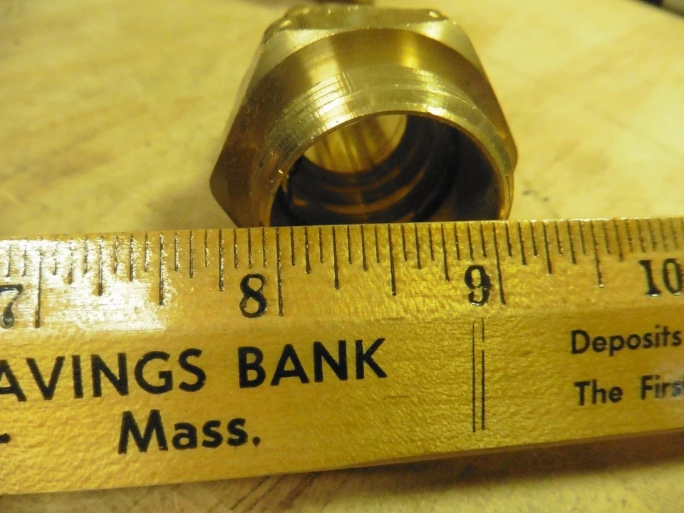 gastite Compression adapter 3/4" to 1" straight Iapmo brass usa 11 DN20 17 26 - Image 3 of 4