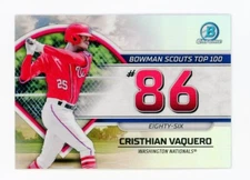 2023 Bowman Chrome [Scouts Top 100] #BTP-86 Cristhian Vaquero