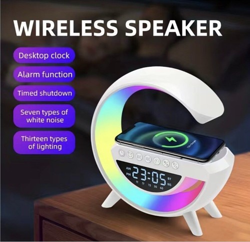 Alarm Clock Big G BT Audio Clock with Timing, Wireless Charging & Bluetooth