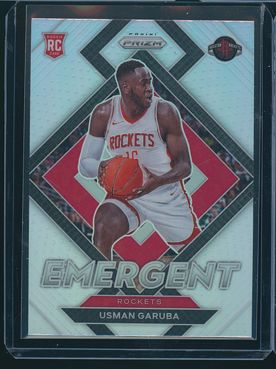 2021-22 Prizm Basketball Silver Emergent Usman Garuba Houston Rockets AA-0025