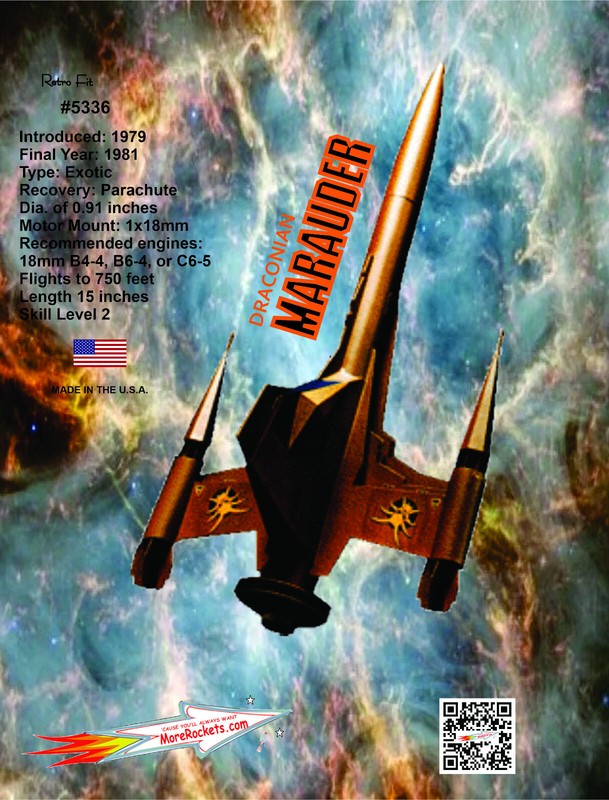Centuri Draconian Marauder Buck Rogers Flying Model Rocket by MoreRockets